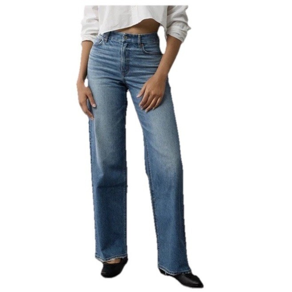 High-Rise Wide Leg Women's Jeans - Blue